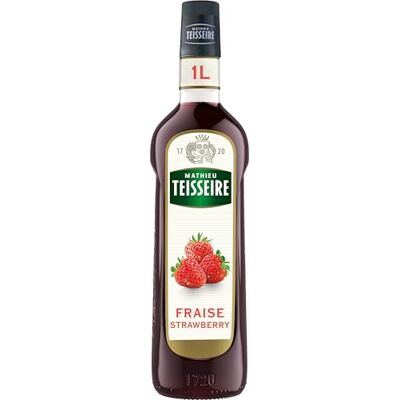 Mathieu Teisseire Sirop de Framboise , pour boissons, cocktails avec ou sans alcool, boissons gazeuses, smoothies, thés, milk-shakes, desserts, bouteille de 1L - Publicité Mathieu Teisseire Sirop de Framboise , pour boissons, cocktails avec ou sans alcool, boissons gazeuses, smoothies, thés, milk-shakes, desserts, bouteille de 1L - Publicité