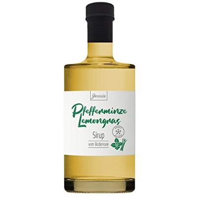 Genüssle Sirop de menthe poivrée à la citronnelle 700ml Zitronengras Sirop de menthe poivrée du lac de Constance Sirop pour les journées chaudes et glaciales - Publicité Genüssle Sirop de menthe poivrée à la citronnelle 700ml Zitronengras Sirop de menthe poivrée du lac de Constance Sirop pour les journées chaudes et glaciales - Publicité