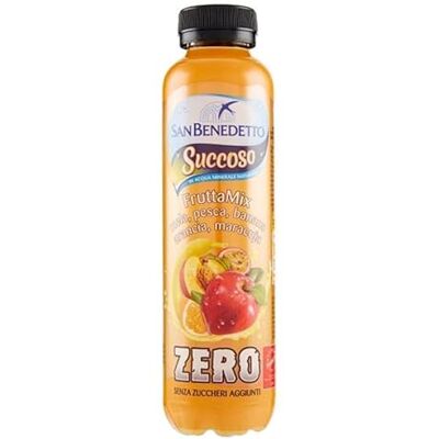 San Benedetto , Zéro juteux au goût Fruttamix 12 x 400 ml Boisson légère et adoucissante dans de l'eau minérale naturelle Sans sucre, sans conservateurs, colorants et gluten - Publicité San Benedetto , Zéro juteux au goût Fruttamix 12 x 400 ml Boisson légère et adoucissante dans de l'eau minérale naturelle Sans sucre, sans conservateurs, colorants et gluten - Publicité