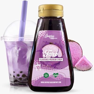 The Inspire Food Company INSPIRE FOOD Sirop de Taro pour Bubble Tea – 300 ml Sirop de Taro aromatique pour Bubble Tea, Boba Tea, Slushes et boissons glacées 100% végétarien, sans gluten - Publicité The Inspire Food Company INSPIRE FOOD Sirop de Taro pour Bubble Tea – 300 ml Sirop de Taro aromatique pour Bubble Tea, Boba Tea, Slushes et boissons glacées 100% végétarien, sans gluten - Publicité