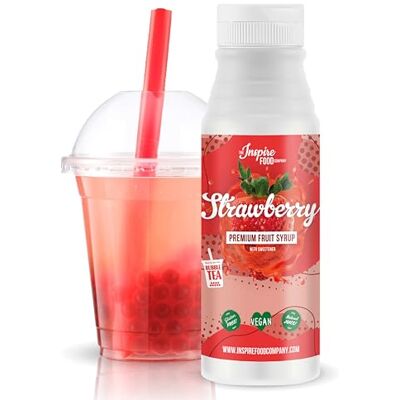 The Inspire Food Company INSPIRE FOOD Sirop Bubble Tea Fraise 300ml - Publicité The Inspire Food Company INSPIRE FOOD Sirop Bubble Tea Fraise 300ml - Publicité