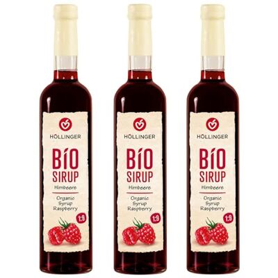 HÖLLINGER - JUST LOVING NATURE Höllinger bio Sirop de framboise végétalien, bouteille en verre 3x500ml rafraîchissement aux baies - Publicité HÖLLINGER - JUST LOVING NATURE Höllinger bio Sirop de framboise végétalien, bouteille en verre 3x500ml rafraîchissement aux baies - Publicité