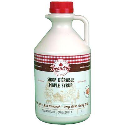 Les trésors d'érable Sirop d'érable en cruchon de 1 litre Trés foncé Direct producteur 100% pur du Canada - Publicité Les trésors d'érable Sirop d'érable en cruchon de 1 litre Trés foncé Direct producteur 100% pur du Canada - Publicité