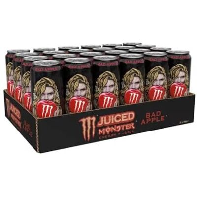 Monster Cable Energy Juiced Bad Apple Boisson énergétique Pack de 24 canettes 500 ml - Publicité Monster Cable Energy Juiced Bad Apple Boisson énergétique Pack de 24 canettes 500 ml - Publicité