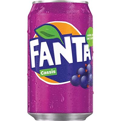 Fanta originaux Cassis 24 x 330 ml canettes. Megapack- toujours usine de produits frais. Publicité Fanta originaux Cassis 24 x 330 ml canettes. Megapack- toujours usine de produits frais. Publicité