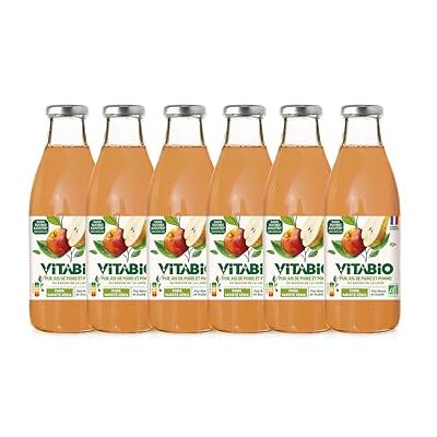 Vitabio 100% Pur Jus Poire Xenia et Pomme 750ml BIO Lot de 6 - Publicité Vitabio 100% Pur Jus Poire Xenia et Pomme 750ml BIO Lot de 6 - Publicité
