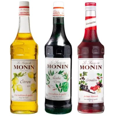 Wine And More Lot sirops incontournables 3x1L Citron, Menthe, Grenadine - Publicité Wine And More Lot sirops incontournables 3x1L Citron, Menthe, Grenadine - Publicité