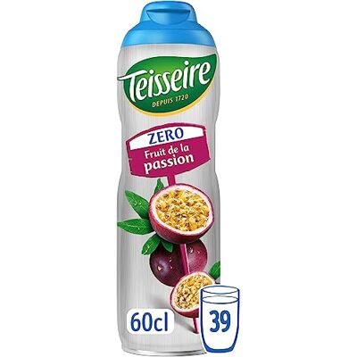 Teisseire zéro sucre, Sirop de Fruits de la Passion pour Boisson Rafraîchissante, Cocktails, Bidon Recyclable 60cl - Publicité Teisseire zéro sucre, Sirop de Fruits de la Passion pour Boisson Rafraîchissante, Cocktails, Bidon Recyclable 60cl - Publicité