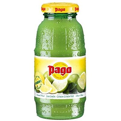 Pago Citron & Citron vert 12 x 20cl Jus de fruits 240 cl Boîte, Bouteille 12 pièces - Publicité Pago Citron & Citron vert 12 x 20cl Jus de fruits 240 cl Boîte, Bouteille 12 pièces - Publicité