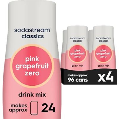 sodastream Pamplemousse rose zéro calorie, 45 ml (lot de 4) - Publicité sodastream Pamplemousse rose zéro calorie, 45 ml (lot de 4) - Publicité