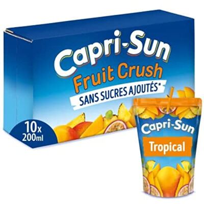 Sun Fruit Crush Tropical 10x20CL Poches Les 10 mini poches de 20cl - Publicité Sun Fruit Crush Tropical 10x20CL Poches Les 10 mini poches de 20cl - Publicité