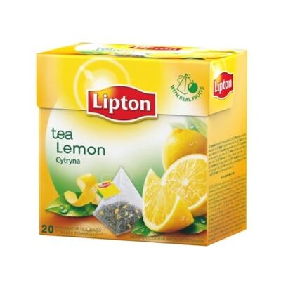 Lipton Thé noir au citron - Thé noir avec saveur de citron - Publicité Lipton Thé noir au citron - Thé noir avec saveur de citron - Publicité