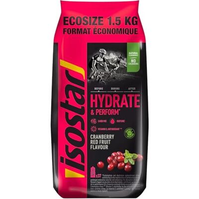 Isostar – Hydrate & Perform Cranberry Fruits Rouges – Poudre Boisson Isotonique Sport – Boisson Énergétique Endurance avec Électrolytes, Vitamine C & B1 – Hydratation Running, Vélo & Trail – 1,5 kg - Publicité Isostar – Hydrate & Perform Cranberry Fruits Rouges – Poudre Boisson Isotonique Sport – Boisson Énergétique Endurance avec Électrolytes, Vitamine C & B1 – Hydratation Running, Vélo & Trail – 1,5 kg - Publicité