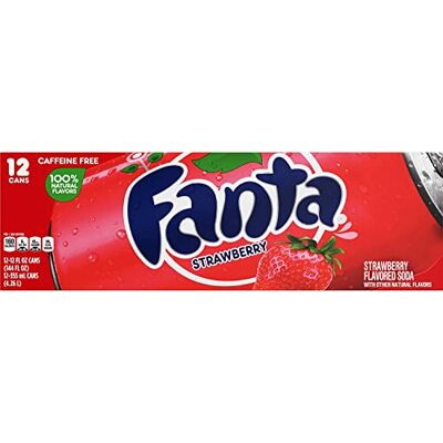 Fanta Boîte de 24 canettes à fraises - Publicité Fanta Boîte de 24 canettes à fraises - Publicité
