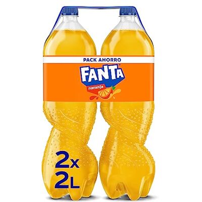 Fanta Refresco Familiar de Naranja pack 2 Botellas 2 litros - Publicité Fanta Refresco Familiar de Naranja pack 2 Botellas 2 litros - Publicité