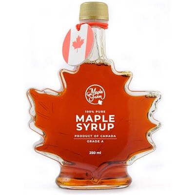 MapleFarm Pur Sirop d'érable Catégorie A, Foncé Goût robuste. 250 ml (330g). Bouteille de feuilles érable Original maple syrup Grade A (Dark, Robust taste) - Publicité MapleFarm Pur Sirop d'érable Catégorie A, Foncé Goût robuste. 250 ml (330g). Bouteille de feuilles érable Original maple syrup Grade A (Dark, Robust taste) - Publicité