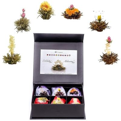 Creano Coffret Cadeau Fleurs de Thé Mix 6 pcs – Coffret Magnétique Élégant – Sélection 3x Thé Noir & 3x Thé Blanc – différentes fleurs – Cadeau Chic - Publicité Creano Coffret Cadeau Fleurs de Thé Mix 6 pcs – Coffret Magnétique Élégant – Sélection 3x Thé Noir & 3x Thé Blanc – différentes fleurs – Cadeau Chic - Publicité