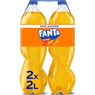 Fanta Refresco Familiar de Naranja pack 2 Botellas 2 litros - Publicité Fanta Refresco Familiar de Naranja pack 2 Botellas 2 litros - Publicité
