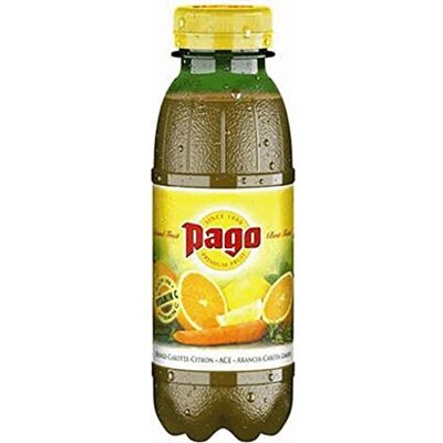 Pago ACE Orange Carotte Citron 33cl (pack de 12) - Publicité Pago ACE Orange Carotte Citron 33cl (pack de 12) - Publicité