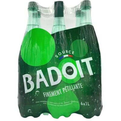 Badoit From France Eau minérale naturelle pétillante 1 litre Lot de 6 - Publicité Badoit From France Eau minérale naturelle pétillante 1 litre Lot de 6 - Publicité