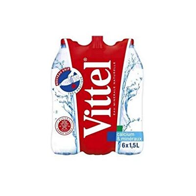 Vittel Eau Minerale Naturelle, Les 6 Bouteilles en Plastique de 1,5L - Publicité Vittel Eau Minerale Naturelle, Les 6 Bouteilles en Plastique de 1,5L - Publicité