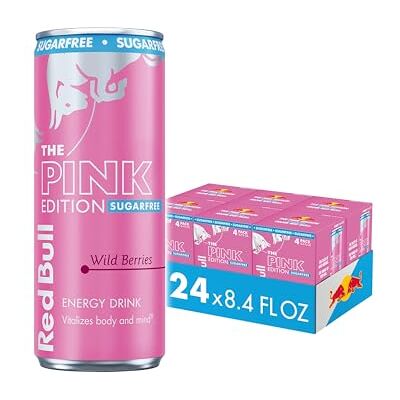 Red Bull Pink Edition – Lot de 6 paquets de 4 boîtes de 4 canettes de baies sauvages sans sucre, 80 mg de caféine, de taurine et de vitamines B, 24 boîtes - Publicité Red Bull Pink Edition – Lot de 6 paquets de 4 boîtes de 4 canettes de baies sauvages sans sucre, 80 mg de caféine, de taurine et de vitamines B, 24 boîtes - Publicité