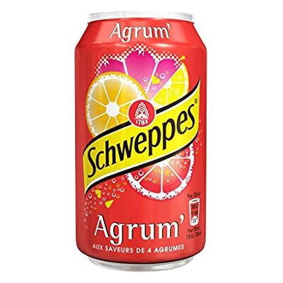 Schweppes Agrum 33cl (lot de 3 packs de 24 soit 72 canettes) - Publicité Schweppes Agrum 33cl (lot de 3 packs de 24 soit 72 canettes) - Publicité