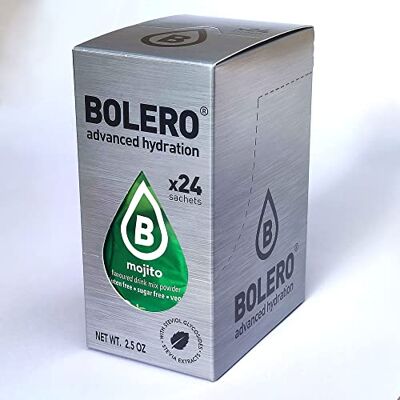 Bolero MOJITO 24x3g Jus en poudre sans sucre, édulcoré à la stévia + vitamine C pour enfants et sportifs sans gluten, végétalien goût mojito - Publicité Bolero MOJITO 24x3g Jus en poudre sans sucre, édulcoré à la stévia + vitamine C pour enfants et sportifs sans gluten, végétalien goût mojito - Publicité