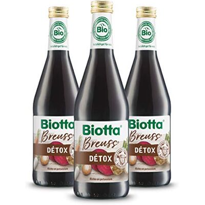 Biotta Jus Breuss Original Mélange 5 Légumes Bio 500ml Betterave, carotte, céleri, pomme de terre et radis blanc, source de potassium, recette historique, lot de 3 - Publicité Biotta Jus Breuss Original Mélange 5 Légumes Bio 500ml Betterave, carotte, céleri, pomme de terre et radis blanc, source de potassium, recette historique, lot de 3 - Publicité