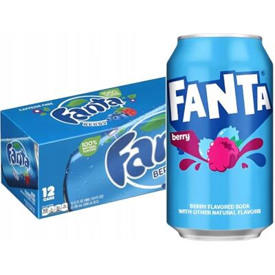 Fanta Canette de Soda Berry Myrtilles Framboises - Publicité Fanta Canette de Soda Berry Myrtilles Framboises - Publicité