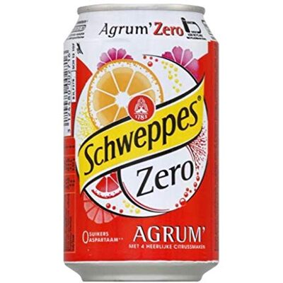 Schweppes Agrum Zero 33cl (lot de 3 packs de 24 soit 72 canettes) - Publicité Schweppes Agrum Zero 33cl (lot de 3 packs de 24 soit 72 canettes) - Publicité