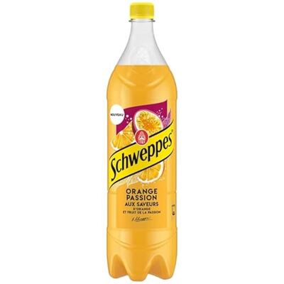 Schweppes Boisson gazeuse à l'orange et passion 1,5 L - Publicité Schweppes Boisson gazeuse à l'orange et passion 1,5 L - Publicité