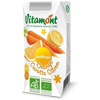 VITAMONT TETRA JUS COCKTAIL ORANGE/CAROTTE/CITRON 20CL - Publicité VITAMONT TETRA JUS COCKTAIL ORANGE/CAROTTE/CITRON 20CL - Publicité