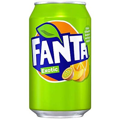 Fanta Exotic blik 24x330 ml - Publicité Fanta Exotic blik 24x330 ml - Publicité