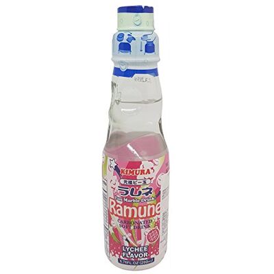 Kimura Ramune Limonade japonaise goût LITCHI 1x200ml Original Import Japon - Publicité Kimura Ramune Limonade japonaise goût LITCHI 1x200ml Original Import Japon - Publicité