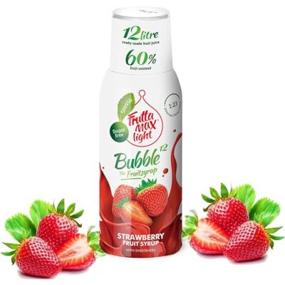 FruttaMax Sirop de Fraise Sans Sucre – 60% de Fruit Réel Sirop à Faible Teneur en Calories pour Sodas, Cocktails & Desserts – 500ml - Publicité FruttaMax Sirop de Fraise Sans Sucre – 60% de Fruit Réel Sirop à Faible Teneur en Calories pour Sodas, Cocktails & Desserts – 500ml - Publicité