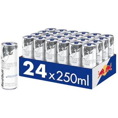 Red Bull Energy Drink White Edition – 24er Palette Dosen – Getränke mit Kokos-Blaubeere-Geschmack, EINWEG (24 x 250 ml) - Publicité Red Bull Energy Drink White Edition – 24er Palette Dosen – Getränke mit Kokos-Blaubeere-Geschmack, EINWEG (24 x 250 ml) - Publicité