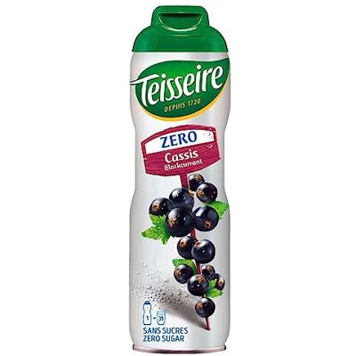 Teisseire Sirop de Cassis Zéro Sucre, Concentré de Boisson Aromatisée, Sans Sucre, 6 x 200 ml - Publicité Teisseire Sirop de Cassis Zéro Sucre, Concentré de Boisson Aromatisée, Sans Sucre, 6 x 200 ml - Publicité