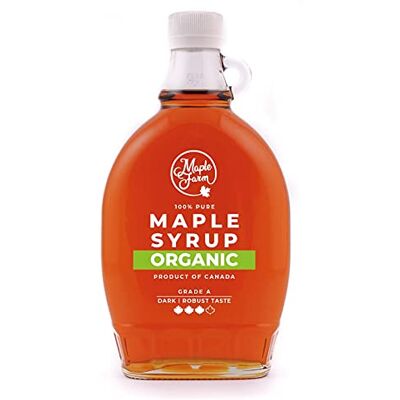 MapleFarm Sirop d'érable pur BIOLOGIQUE canadien Grade A (Goût foncé, robuste) 500 ml (Lot de 1) Sirop d'érable pur jus d'érable biologique - Publicité MapleFarm Sirop d'érable pur BIOLOGIQUE canadien Grade A (Goût foncé, robuste) 500 ml (Lot de 1) Sirop d'érable pur jus d'érable biologique - Publicité