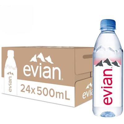 Evian Eau minérale 24 x 500 ml - Publicité Evian Eau minérale 24 x 500 ml - Publicité