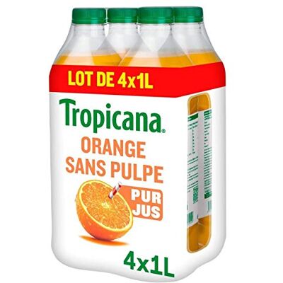 genéric TROPICANA Tropicana Pure Premium Orange Sans Pulpe 4X1L Un Articles - Publicité genéric TROPICANA Tropicana Pure Premium Orange Sans Pulpe 4X1L Un Articles - Publicité