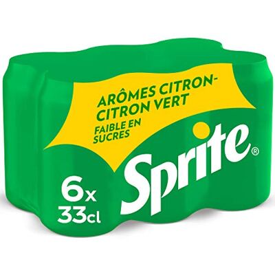 Sprite Citron-Citron Vert 6x33cl canettes - Publicité Sprite Citron-Citron Vert 6x33cl canettes - Publicité