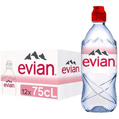Evian Eau naturelle PET, 750 ml, 12 pièces - Publicité Evian Eau naturelle PET, 750 ml, 12 pièces - Publicité