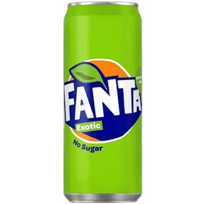 Exotic 1 x 24 Fanta Zero No Sugar sans sucre (24 x 0,33 L canettes) & FiveStar stylo gratuit - Publicité Exotic 1 x 24 Fanta Zero No Sugar sans sucre (24 x 0,33 L canettes) & FiveStar stylo gratuit - Publicité