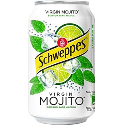 Schweppes Virgin Mojito 33cl (pack de 24) - Publicité Schweppes Virgin Mojito 33cl (pack de 24) - Publicité