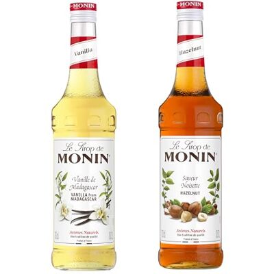 Monin Assortiment Sirop de Vanille de Madagascar et Sirop Saveur Noisette Pour Café, Chocolat Chaud, Capuccino ou Latte Arômes Naturels Bouteille en Verre 2 x 70 cl - Publicité Monin Assortiment Sirop de Vanille de Madagascar et Sirop Saveur Noisette Pour Café, Chocolat Chaud, Capuccino ou Latte Arômes Naturels Bouteille en Verre 2 x 70 cl - Publicité