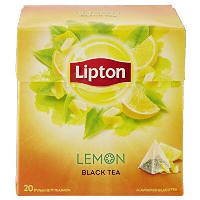 Lipton Thé Noir Citron 20 Pièces Lemon 20 Pieces Poids Total 34 grams - Publicité Lipton Thé Noir Citron 20 Pièces Lemon 20 Pieces Poids Total 34 grams - Publicité