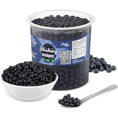 The Inspire Food Company INSPIRE FOOD Bubble Tea Perles Myrtille Tapioca Perles 3,2kg Perle de tapioca pour bubble tea 100% vegan et sans gluten, sans colorant artificiel - Publicité The Inspire Food Company INSPIRE FOOD Bubble Tea Perles Myrtille Tapioca Perles 3,2kg Perle de tapioca pour bubble tea 100% vegan et sans gluten, sans colorant artificiel - Publicité