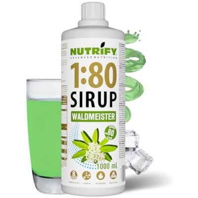 NUTRIFY Vital Fitness Drink 1:80 Sirop 1 l – Waldmeister Boisson concentrée avec vitamines et L-carnitine sans sucre – Donne 80 litres de boisson sportive faible en calories 1000 ml - Publicité NUTRIFY Vital Fitness Drink 1:80 Sirop 1 l – Waldmeister Boisson concentrée avec vitamines et L-carnitine sans sucre – Donne 80 litres de boisson sportive faible en calories 1000 ml - Publicité