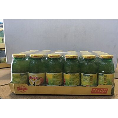 Pago jus de pêche cl 20 x 24 bouteilles de verre à base de jus de fruit - Publicité Pago jus de pêche cl 20 x 24 bouteilles de verre à base de jus de fruit - Publicité